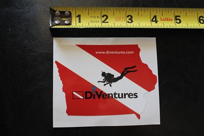 DIVENTURES Adventures Dolphin Ocean Dive Scuba Snorkel Diving STICKER