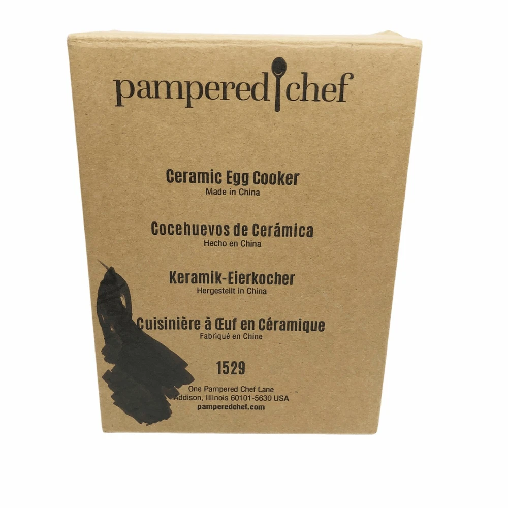 Pampered Chef Ceramic Egg Cooker 1529 White Microwave Cooking Kitchen Gadget Pampered Chef Ceramic Egg Cooker 1529 White Microwave Cooking Kitchen Gadget