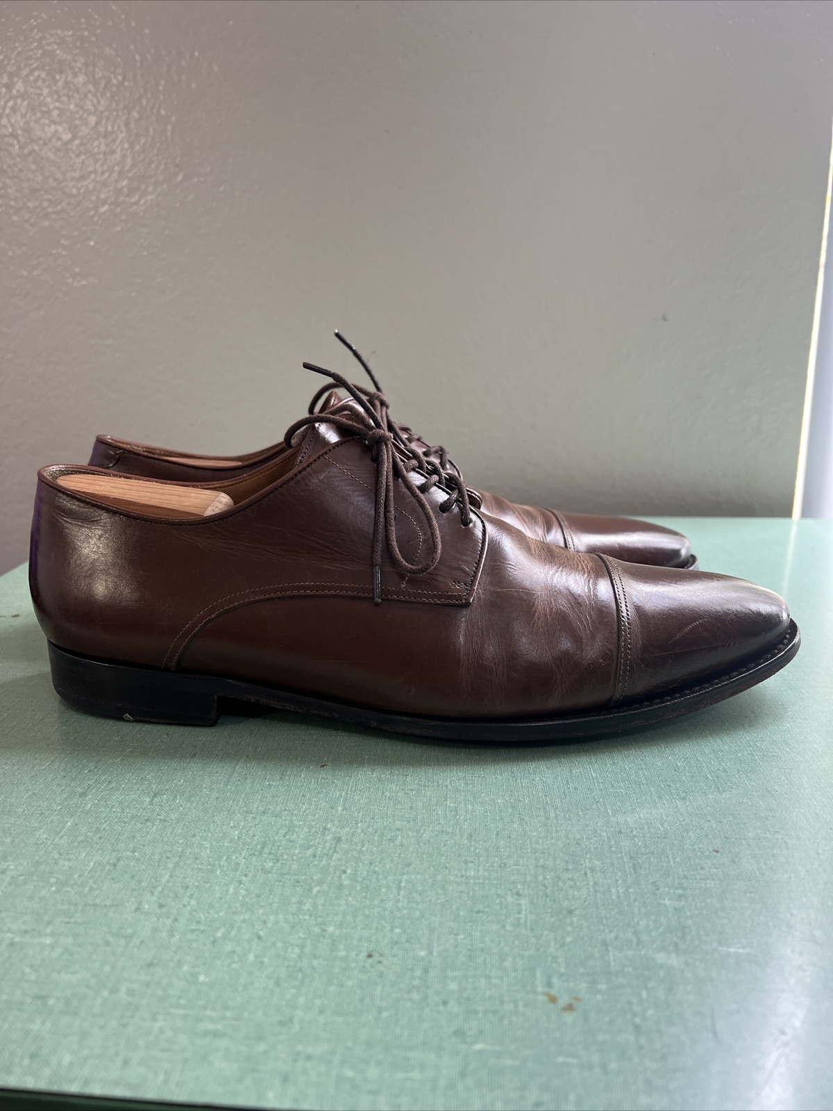 SUITSUPPLY Brown Oxford Shoes Men\'s Leather Vero Laces Classic Formal Sz 42 SUITSUPPLY FW1011 Formal Shoes Men main image 2