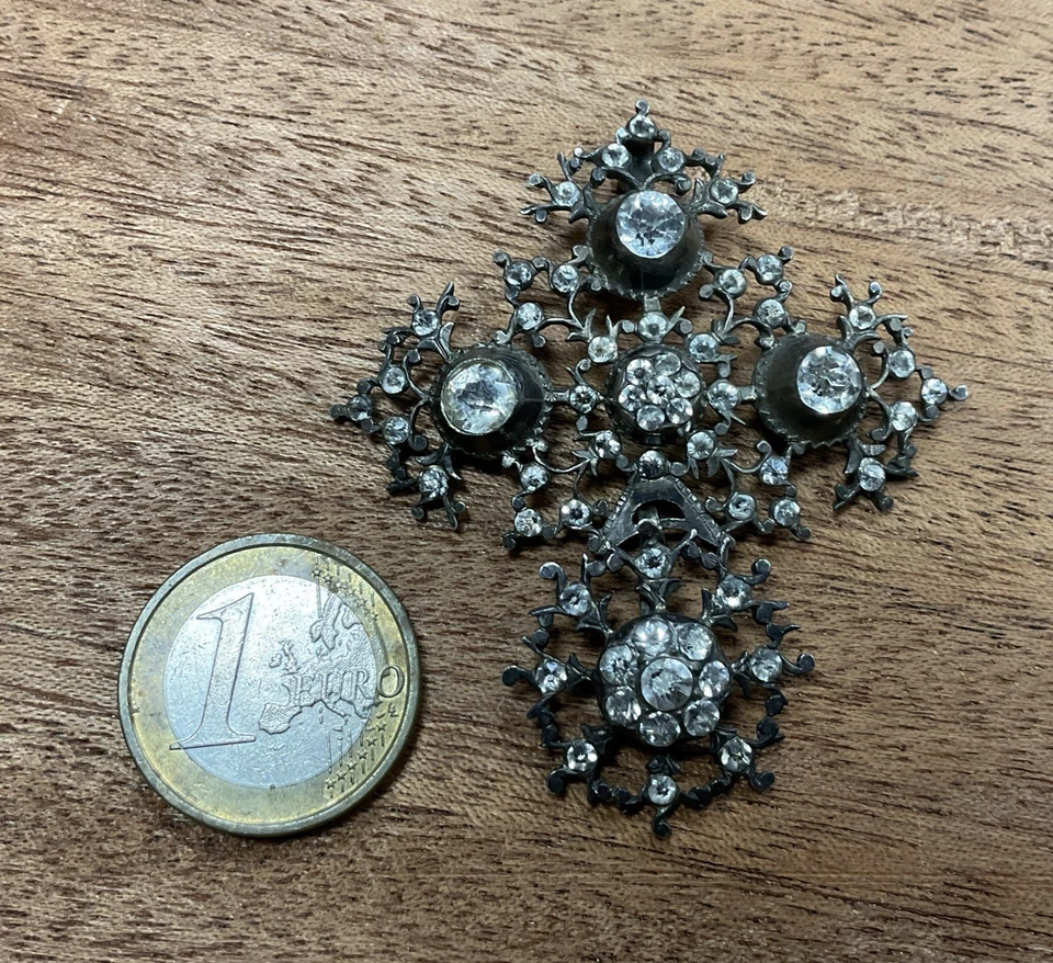 Magnifique Ancienne Croix Régional En Argent - Photo 2/4