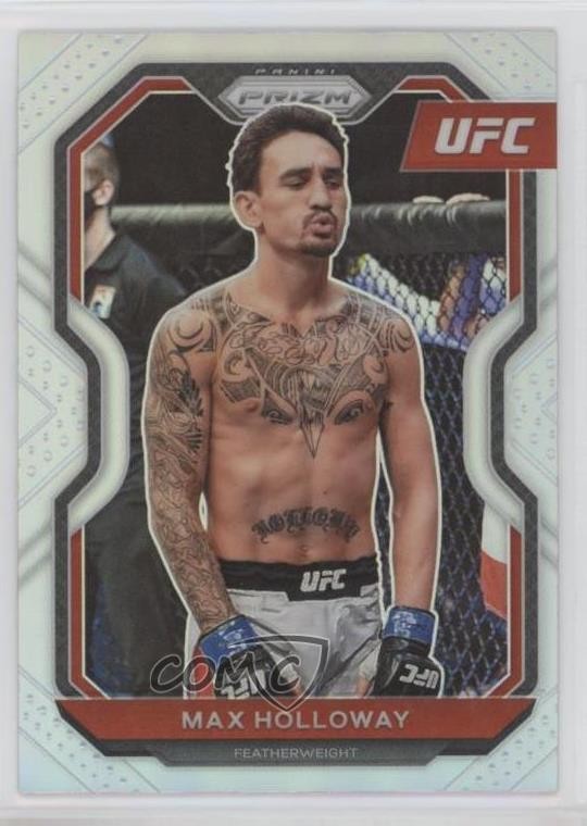 2021 Panini Prizm UFC Silver Prizm Max Holloway #77 pe8