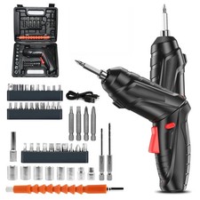 Electric Screwdriver 48 in 1 Cordless USB Rechargeable LED DIY Drill Driver Set