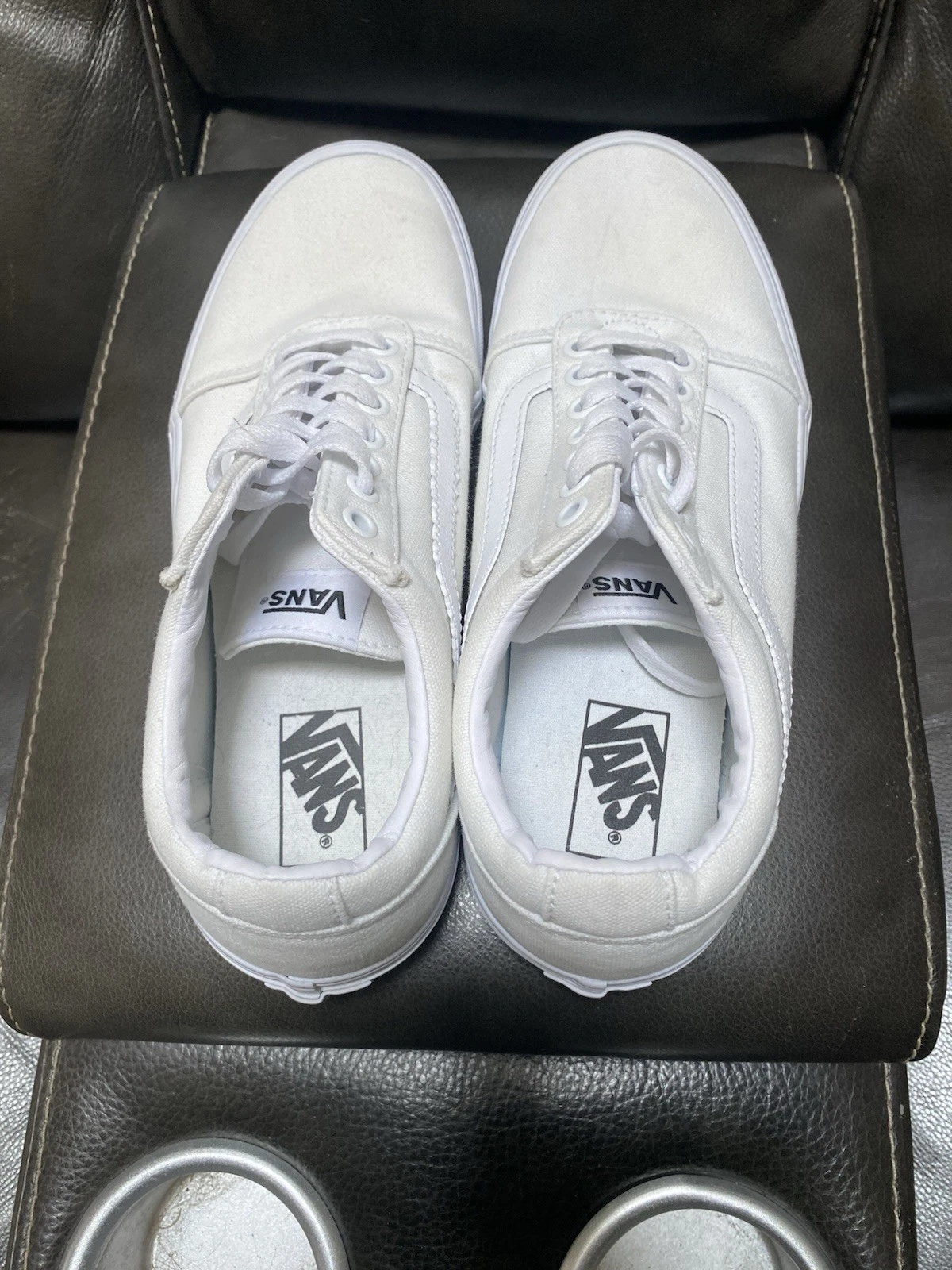 Sneakers Vans vecchia scuola tela bianca uomo 9