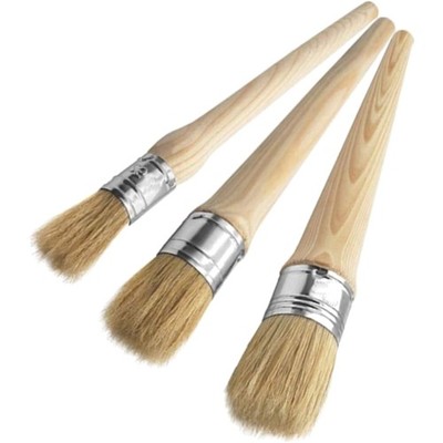 Kreide Wachspinsel Set, 3-tlg., natürliche Borsten, Möbel, Wachsen, Verglasung