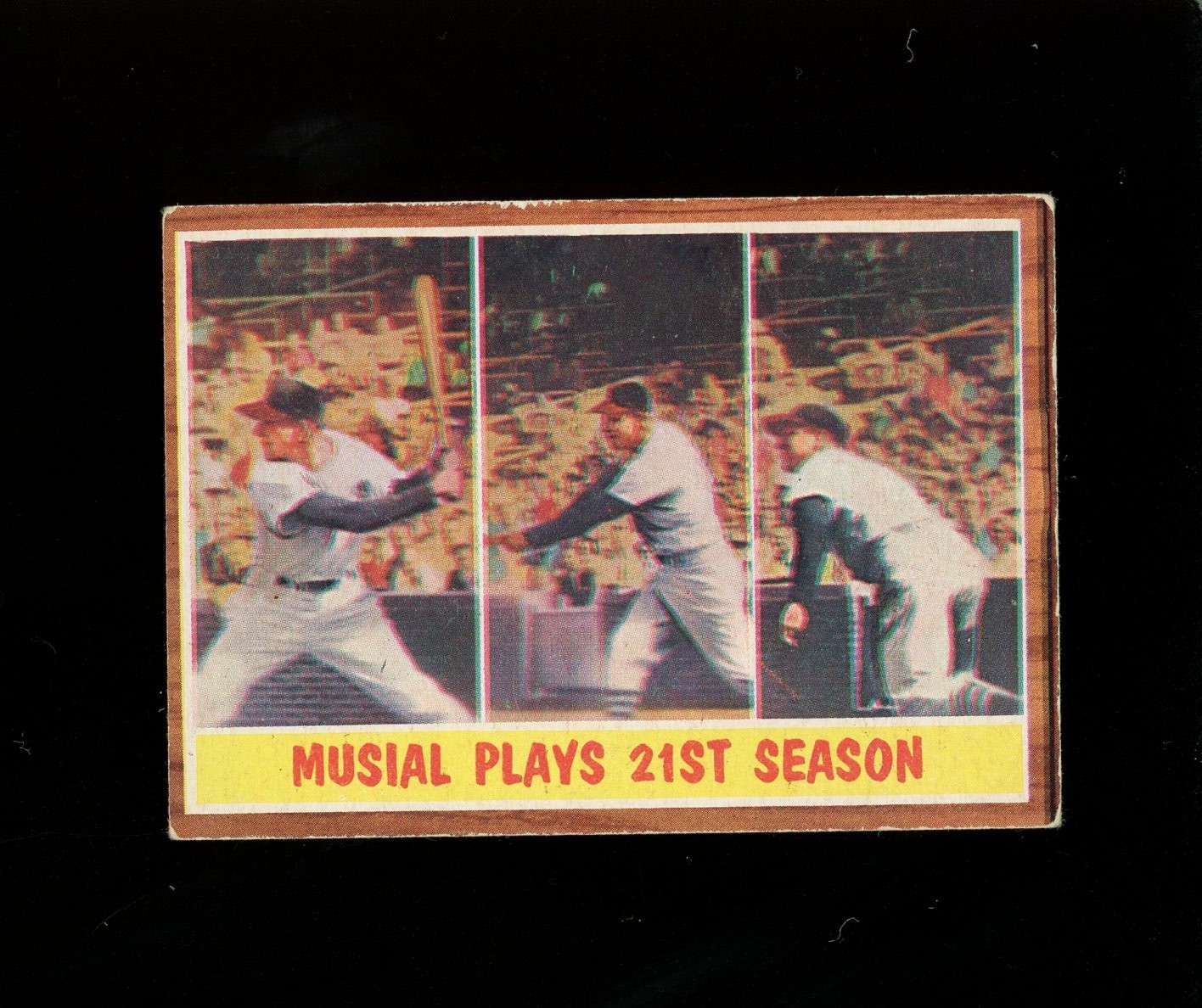 1962 Topps #317 Stan Musial In Action Cardinals VG-EX+