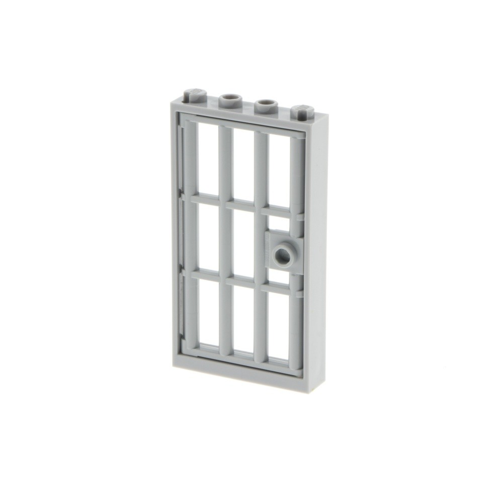 1x LEGO Door Frame 1x4x6 New Light Gray Door Panel Grille 60621 60596