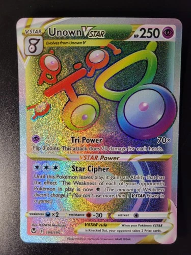 Pokemon - Silver Tempest - Unown VSTAR 199/195