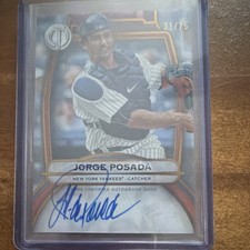 2025 Topps Tribute Autographs Jorge Posada Gold Auto Yankees #TA-JP /75