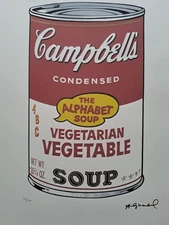 Andy Warhol Signed Lithograph - Campbell's Soup Can - Certificate Leo Castelli