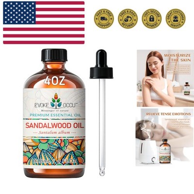 Sandalwood Essential Oils for Skin Care, Diffuser, Perfume, Candle and Soap M...
