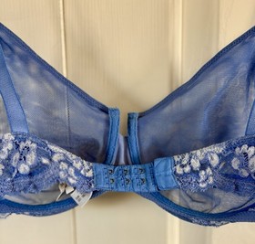 La Perla Bra Mesh Unlined Soft Cup Sheer Lingerie  Lace 36 Band Size 3 (36D)
