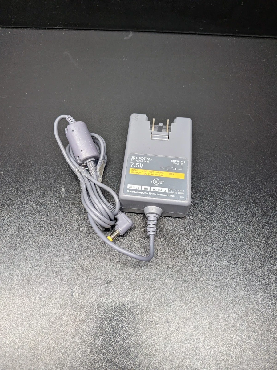 Adaptador de corriente alterna oficial OEM SONY Playstation 1 PSone 7.5V SCPH-121 PROBADO