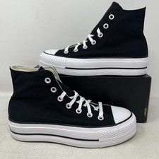 Converse Chuck Taylor All Star Lift Platform Canvas Black Women's 6.5 B-Grade 4