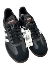 adidas Unisex Samba Indoor Soccer Sneakers Black White Red Men 8/Women 9