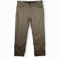 Prana Pants Mens 33x30 Brown Brion Slim Fit Nylon Stretch Outdoor Camping Hiking