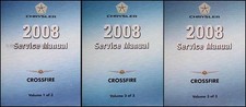 Manuel D’Atelier Chrysler Crossfire 2008 Lot De 3 Volumes Neuf Sous Stock