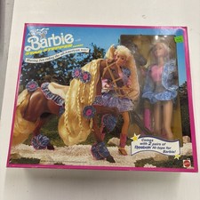 Vintage All American Barbie & Horse Star Stepper 1991 #3712 raro HTF set regalo nuovo con scatola