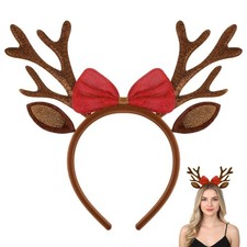 Deer Antlers Headband Brown Christmas Antlers Headband Cute Ears Headbands Wo...