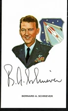 Bernard Schriever Signed Cut Signature (D) 3x5 Four Star General