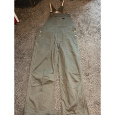 Vintage 90s Y2K BUM Equipment olive Denim Dungarees Oversize Bib Overalls M