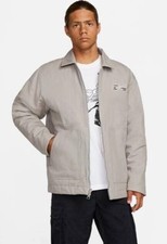 Mens Jordan Flight Heritage Reversible Jacket Size Medium Stone Gray DJ0238-016