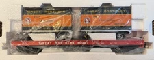 MTH Premier Great Northern Flatcar with 20' Trailers #60207