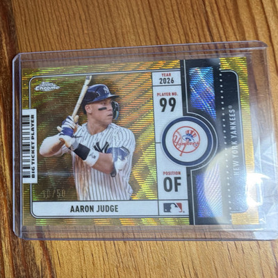 2026 Topps Chrome Aaron Judge New York Yankees #99 Gold Parallel /50 MLB