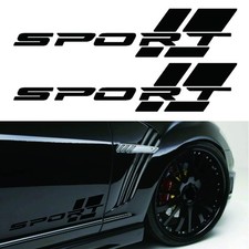 2 Pcs 16 Inch Matte Black Sport Letter Logo Vinyl Decal Sticker Fit for All C...