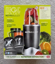 NEW in BOX Magic Bullet Nutribullet 600w Blender 12 Piece Gray