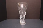Steuben Crystal Rose Vase 8090 George Thompson 1959 Mid Century Art Glass 11.5"