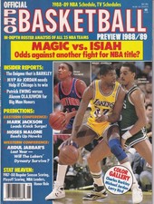Michael Jordan ⭐ Magic  Johnson No Label 1988-89 Pro Basketball Preview 🔥 EX