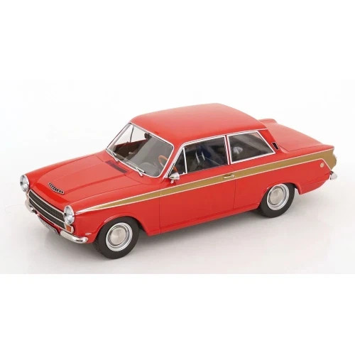 MCG 18532  Ford Cortina Lotus MK1 (1966) RED/GOLD  1:18 DIE CAST MODEL