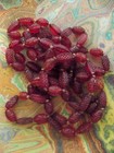 ANTIQUE NECKLACE 56" NEIGER egyptian revival scarab ruby red yellow GLASS BEAD — photo 7