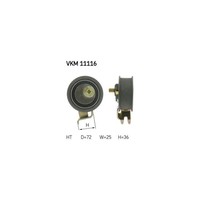 Spannrolle, Zahnriemen SKF VKM 11116 FüR Audi Seat Skoda VW Audi (Faw) VW (Faw)