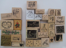 Stampin' Up Christmas Mounted Rubber Stamps Other brands 29count