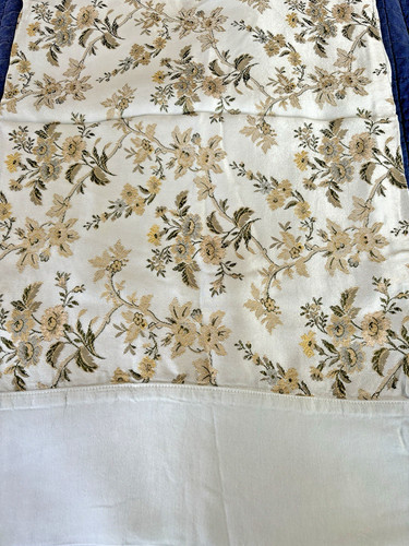 Belle Notte ADRIANNA Italian Silk Jacquard Bolster Cover in Silvermist 9 x 39