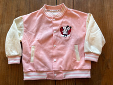 Minnie Mouse HONE BABY Girls Bomber Jacket Pink  White Size 130 NWOT