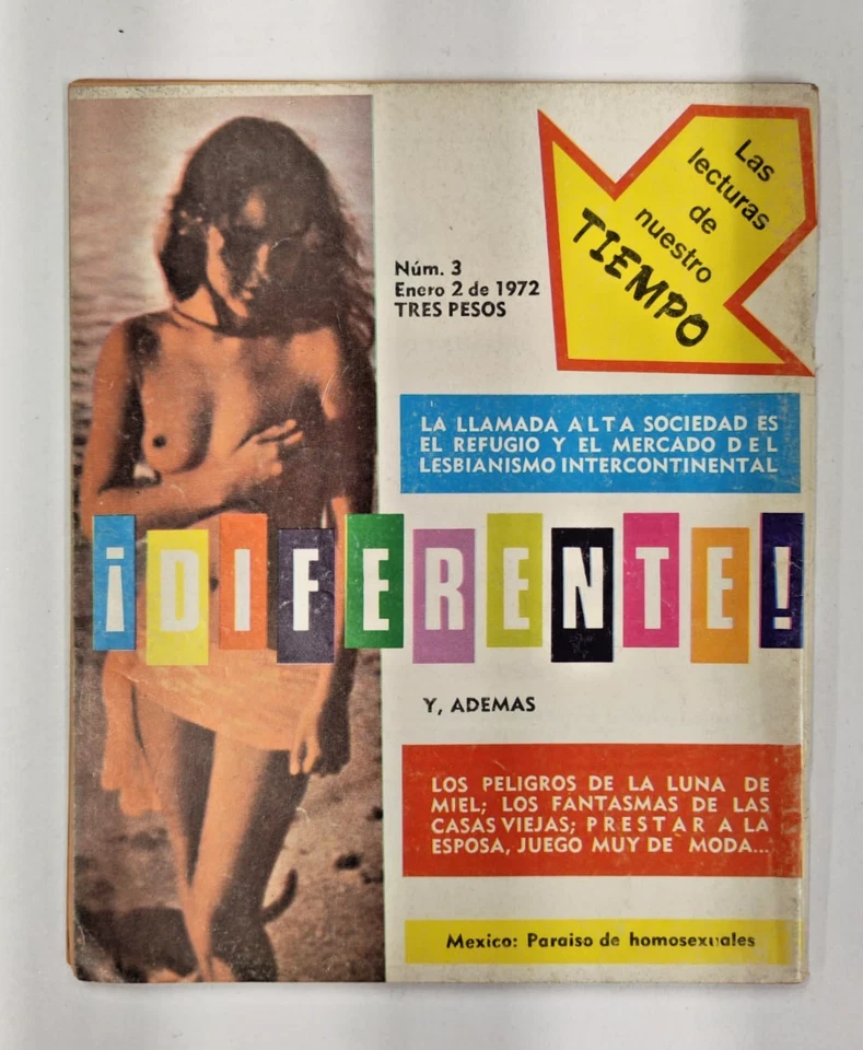 DIFERENTE!, MEXICAN MAGAZINE No 3 JANUARY 1972, LUNA DE MIEL +18 ADULT - Image 2 of 4