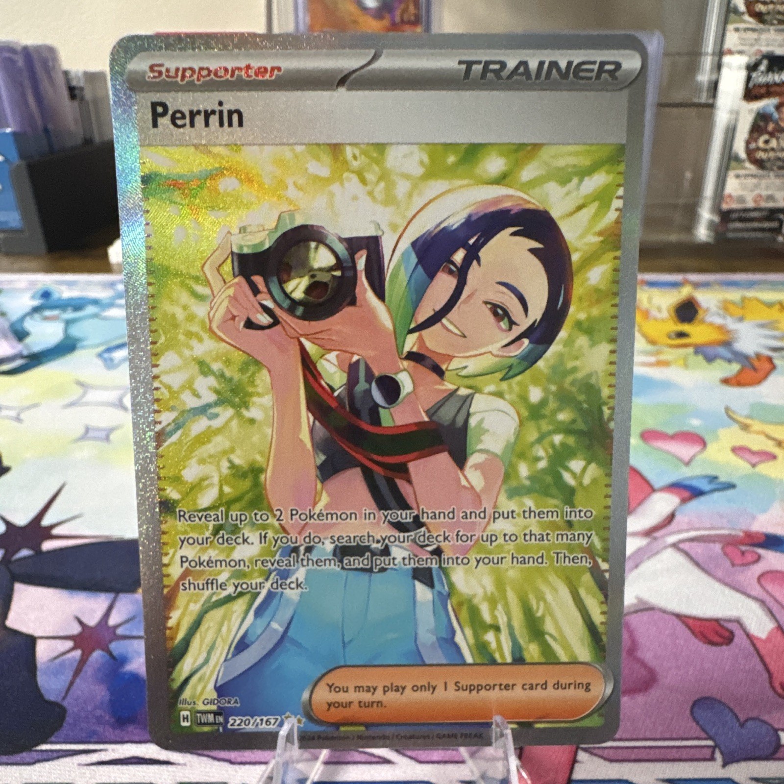 Pokemon TCG Perrin 220/167 SV06 Twilight Masquerade Hyper Rare Full Art Holo