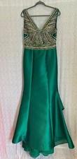 Green Taffeta & Sequin long occasionwear dress