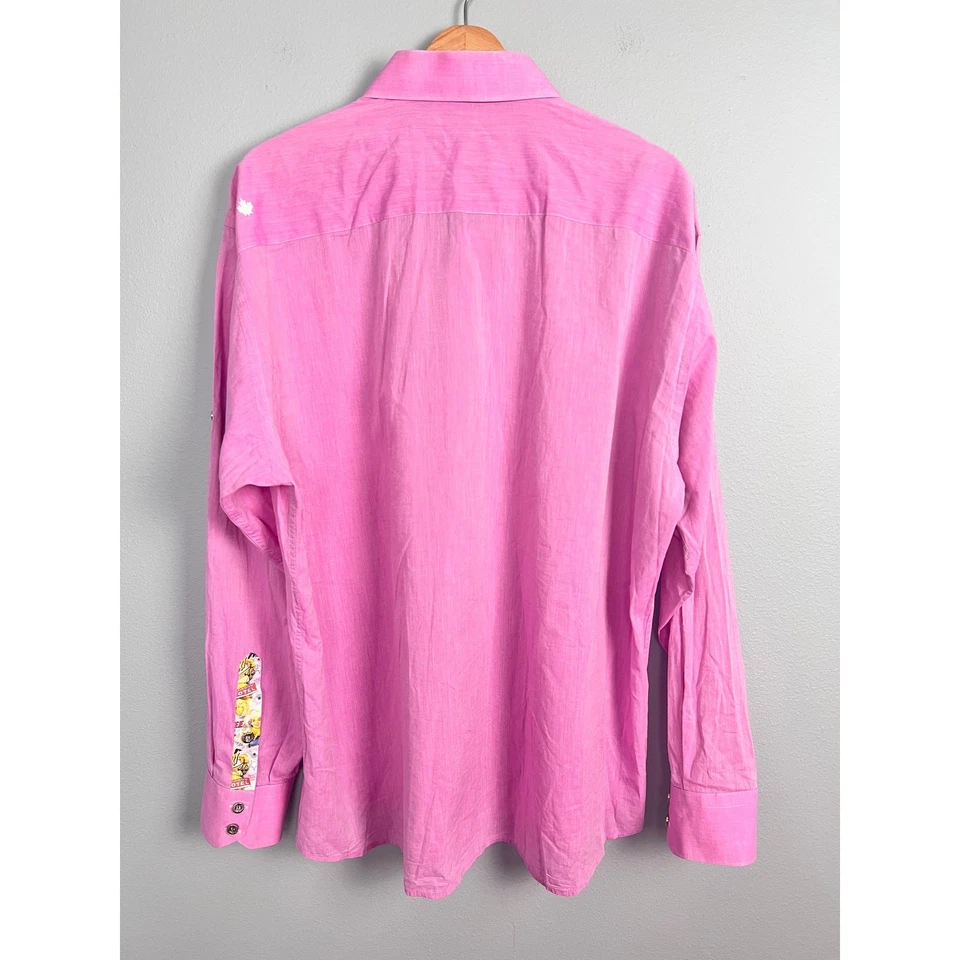 Nelson De La Nuez x Jared Lang Mens 3XL Limited Edition Pop Art Dress Shirt Bold - Image 3 of 4