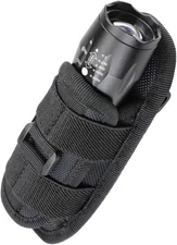 LIVANS Tactical Flashlight Pouch Holster, Rotatable Free Size, Black 