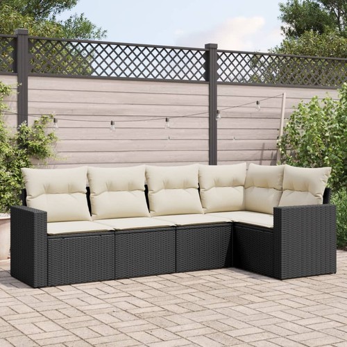 Garten Sofagarnitur Kissen Gartenmöbel Lounge Sofa Sitzgruppe Poly Rattan vidaXL - Bild 9 von 96
