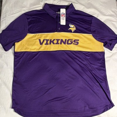 NFL Team Apparel Minnesota Vikings Men's 2XL Purple/Yellow Shirt
