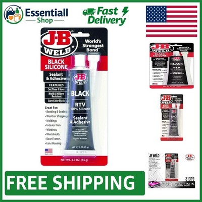 General Purpose 3 oz. Black RTV Silicone Sealant - Industrial Strength Adhesive