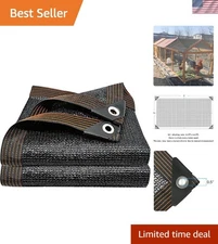 3.3x6.6 FT Durable Black Shade Cloth - Antifreeze Tarp for Greenhouse & Patio