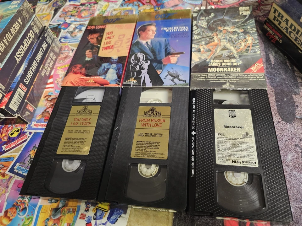 James Bond 007 Vhs Lot CBS Fox Mgm Great Condition Tested Working 7 Tapes - Image 4 of 4