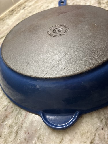 Padella griglia doppio beccuccio in ghisa smaltata Le Creuset 23 blu 10,75” L50 - Foto 15 di 18