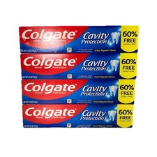 Colgate Cavity Protection Fluoride Toothpaste 4 OZ Great Regular Flavor - 4 Pack