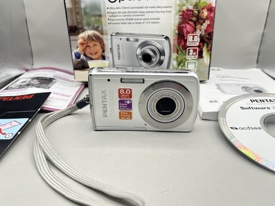 Pentax Optio M40 8mp CCD Compact Digital Camera w/Box No Charger